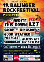 19. Balinger Rockfestival Plakat